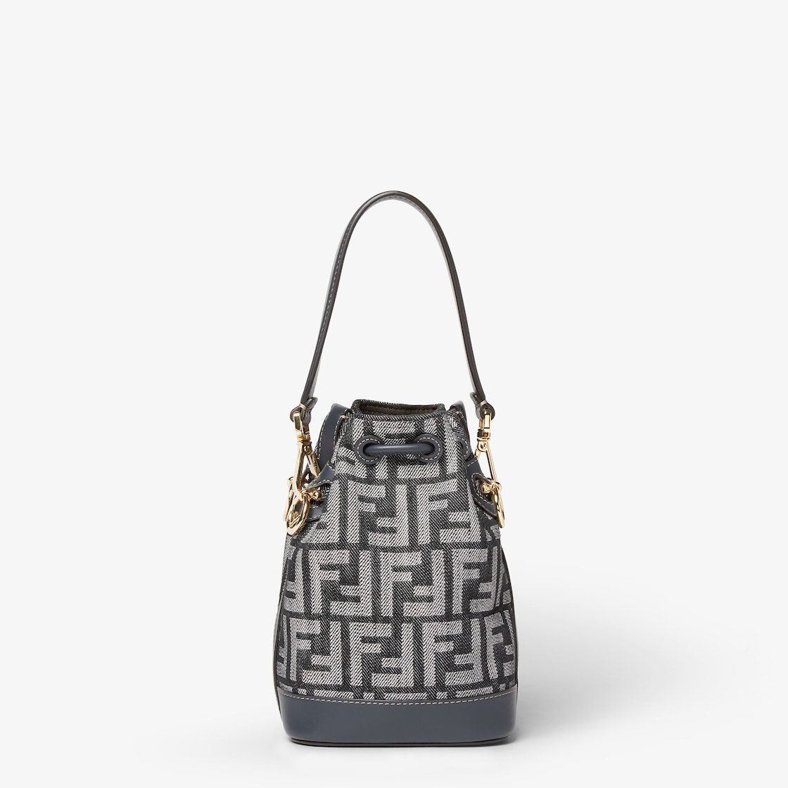 FENDI Mon Tresor Dark blue denim-effect FF jacquard mini-bag - Image 2